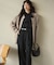 【CLASSY.11月号掲載/洗える】ラクーンブレンドダブルフェイス ニットカーディガン