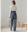 ナチュラルストレッチサキソニー タック ワイドパンツ