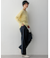 ナチュラルストレッチサキソニー タック ワイドパンツ