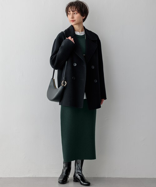 585新品 23区 滝沢眞規子さん着用 MANTECOPureリバーPコート38 滝沢眞規子さん着用】MANTECOPureリバー Pコート｜ニジュウ