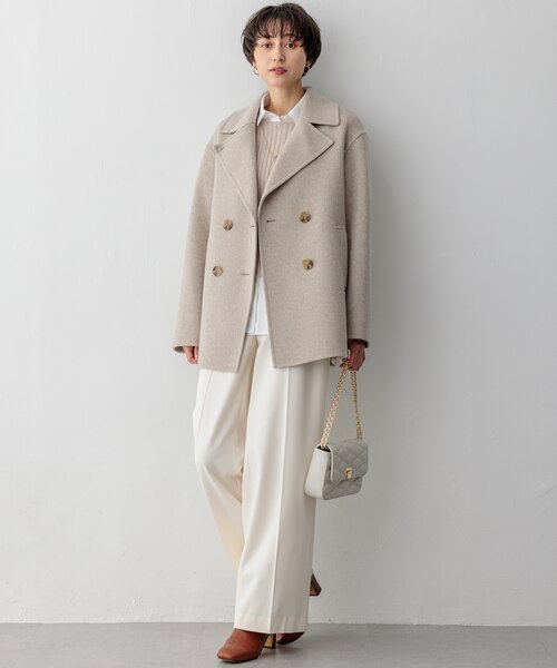 滝沢眞規子さん着用】MANTECOPureリバー Pコート｜ニジュウサンクの