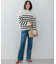 【Oggi2月号掲載/洗える】ウールカシミヤ ボーダー ニット