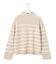【Oggi2月号掲載/洗える】ウールカシミヤ ボーダー ニット
