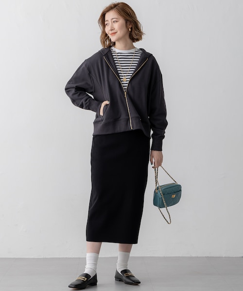 23区 今期 洗える コットンテリー ジップアップ フーディー 25SS 38 VERY3月号掲載／洗える】コットンテリー ジップアップ