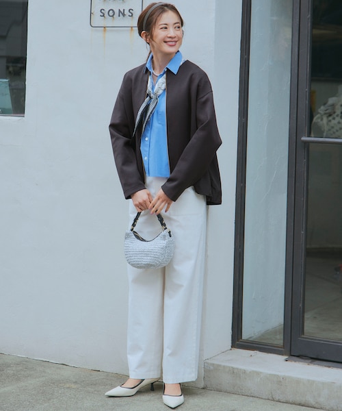 23区 【洗える】コットンエアー ギャザー ライトアウター 36 洗える】コットンエアー ギャザー ライトアウター