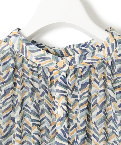 洗える】シアーヘリンボーンプリント ワンピース｜ニジュウ