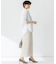 【洗える】ジオメトリックレース Iライン スカート