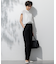 【Oggi7月号掲載/吸水速乾/接触冷感/UVカット】ストレッチジョーゼット テーパード パンツ