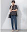 【Oggi7月号掲載/吸水速乾/接触冷感/UVカット】ストレッチジョーゼット テーパード パンツ