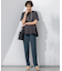 【Oggi7月号掲載/吸水速乾/接触冷感/UVカット】ストレッチジョーゼット テーパード パンツ