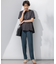 【Oggi7月号掲載/吸水速乾/接触冷感/UVカット】ストレッチジョーゼット テーパード パンツ