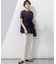 【Oggi5月号掲載/洗える】リネンレーヨンストレッチ ワイド パンツ