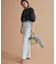 【Oggi5月号掲載/洗える】リネンレーヨンストレッチ ワイド パンツ
