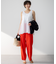 【Oggi5月号掲載/洗える】リネンレーヨンストレッチ ワイド パンツ
