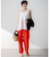 【Oggi5月号掲載/洗える】リネンレーヨンストレッチ ワイド パンツ