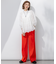 【Oggi5月号掲載/洗える】リネンレーヨンストレッチ ワイド パンツ