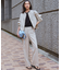 【Oggi5月号掲載/洗える】リネンレーヨンストレッチ ワイド パンツ