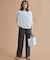 【Oggi5月号掲載/洗える】リネンレーヨンストレッチ ワイド パンツ