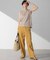 【Oggi5月号掲載/洗える】リネンレーヨンストレッチ ワイド パンツ