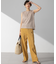 【Oggi5月号掲載/洗える】リネンレーヨンストレッチ ワイド パンツ
