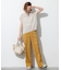 【Oggi5月号掲載/洗える】リネンレーヨンストレッチ ワイド パンツ