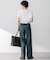 【Oggi5月号掲載/洗える】リネンレーヨンストレッチ ワイド パンツ