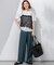 【Oggi5月号掲載/洗える】リネンレーヨンストレッチ ワイド パンツ