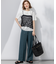 【Oggi5月号掲載/洗える】リネンレーヨンストレッチ ワイド パンツ
