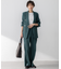 【Oggi5月号掲載/洗える】リネンレーヨンストレッチ ワイド パンツ