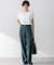 【Oggi5月号掲載/洗える】リネンレーヨンストレッチ ワイド パンツ