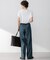 【Oggi5月号掲載/洗える】リネンレーヨンストレッチ ワイド パンツ