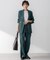【Oggi5月号掲載/洗える】リネンレーヨンストレッチ ワイド パンツ