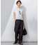 【洗える】リネンレーヨンストレッチ ドロスト ワイド パンツ