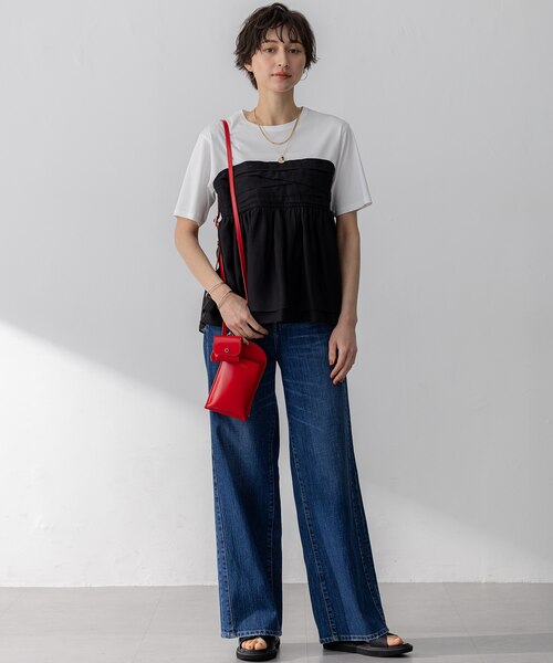 WEB&一部店舗限定カラーあり】オーガンジービスチェコンビ