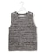 【洗える】テープミックススカシ ノースリーブ ニット