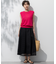【洗える】Broche チェックレース スカート
