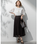 【洗える】Broche チェックレース スカート