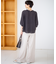 【洗える】LIBECOリネン ボリュームスリーブ ブラウス