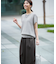 【WEB&一部店舗限定/接触冷感/洗える】ツイストコットンプレーティング スカート