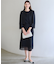 【APPLAUDIR】シフォンジョーゼット コンビドレス