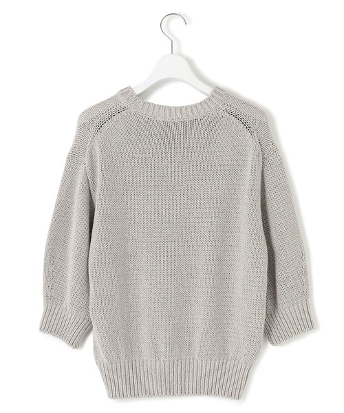 24AW 23区【洗える】ルレックスバルキーラメニット クルーネック 五分袖 M 洗える】ルレックスバルキー ラメニット / 23区 | ファッション