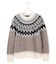 【洗える】ジャガード クルーネック ニット