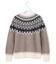 【洗える】ジャガード クルーネック ニット