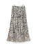 【洗える】ハウンドトゥースアートプリント ギャザー スカート