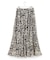 【洗える】ハウンドトゥースアートプリント ギャザー スカート