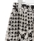 【洗える】ハウンドトゥースアートプリント ギャザー スカート