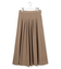 【先行予約/撥水加工/洗える】ブライトタフタ タック スカート