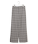 【洗える】ウォームストレッチ チェック ワイド パンツ