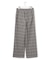 【洗える】ウォームストレッチ チェック ワイド パンツ
