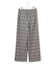 【洗える】ウォームストレッチ チェック ワイド パンツ